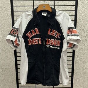 Harley-Davidson Black and White Racing Shirt